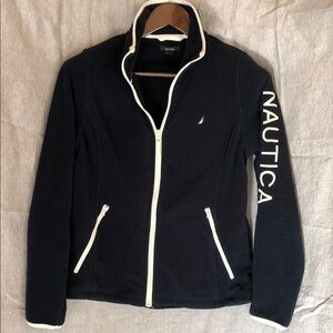 Nautica Women's Navy Utility Jacket with White Accents